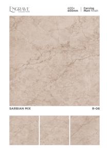 กระเบื้องพอร์ซเลนขนาด 600x600 มม. ลายแกะสลักแบบด้าน เพิ่มมิติและความมั่นคงให้กับพื้นภายในด้วยพื้นผิวที่มีเท็กซ์เจอร์ - Product Image 4