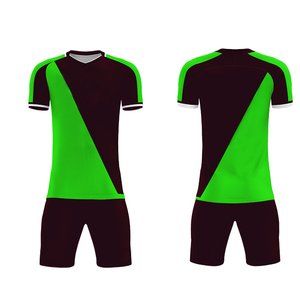 Conjunto de Camiseta de Fútbol de Manga Corta con Cuello en V para Hombre, Diseño de Bloques de Color, Transpirable, Uniforme de Poliéster Sublimado - Product Image 4
