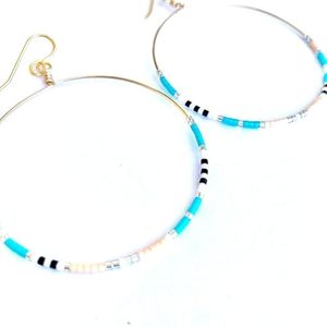 ต่างหูเม็ดลูกปัดทำมือผู้หญิงสไตล์โบโฮหลากสีแก้วลูกปัดวงกลมขนาดใหญ่แฟชั่นเครื่องประดับของขวัญ WHE01 - Product Image 5