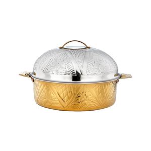 Cazuela con tapa de metal de cuerpo de ratán de calidad superior personalizada, vajilla, plato para servir con calentador de pies para estufa de Gas para cocinar alimentos - Product Image 1