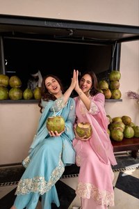 ชุด dupatta อินเทรนด์สำหรับผู้หญิงและเด็กผู้หญิงพิเศษปักด้วยชินอนแท้ - Product Image 3