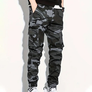 Pantalones Cargo de Algodón para Hombre con Estampado de Camuflaje Personalizado, Estilo Táctico Urbano, Multibolsillos, Ropa de Trabajo Informal - Product Image 3