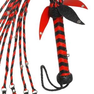 Flogger de Cuero Hecho a Mano con Cintas Delgadas para un Juego con Sensación Picante - Product Image 2