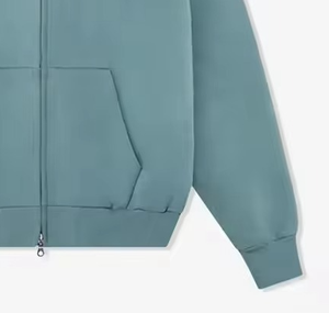 เสื้อฮู้ดซิปแบบเรียบคุณภาพสูงขายส่ง ปรับแต่งได้ตามต้องการ สตรีทแวร์ โลโก้สั่งทำ เสื้อฮู้ดผู้ชาย - Product Image 6