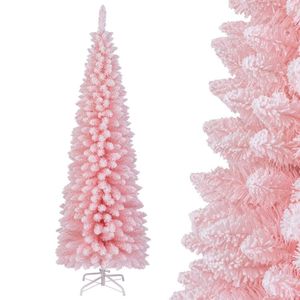 Albero di Natale Artificiale Rosa di 1,8 Metri con 460 Punte di Rami per Decorazioni Festive - Product Image 3