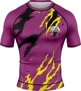 Durable Men’s Half Sleeve Rashguard Stretchable Quick Dry Gym Workout <b>Compression</b> Fitness <b>Shirt</b> Long Lasting Fabric - Product Image 5