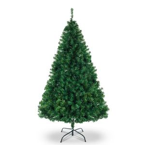 Albero di Natale Artificiale Verde da 210 cm con 1100 Rami e 200 Luci, 8 Modalità di Illuminazione a Colori Caldi, Piante e Fogliame Artificiali - Product Image 1