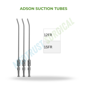 Tubes d'aspiration Adson 12FR 15FR, instrument chirurgical d'aspiration pour la neurochirurgie, pour les procédures crâniennes et vertébrales - Product Image 2