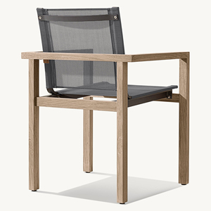 Muebles de exterior para restaurante de teca, silla de comedor para hotel, silla de jardín, muebles de patio, juego de comedor de madera para exterior - Aegean - Product Image 5