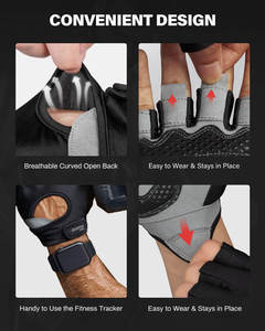 Guantes Deportivos de Medio Dedo de Alta Calidad para Gimnasio, Entrenamiento, Ciclismo, Levantamiento de Pesas, con Soporte para Muñeca - Product Image 5