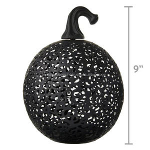 Porte-bougie en métal en forme de citrouille d'Halloween, noir, 8,75 pouces et 11 pouces, par Way to Celebrate, porte-bougie décoratif pour la maison - Product Image 4
