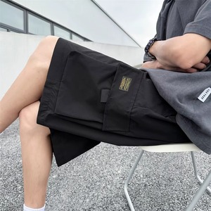 Pantalones Cortos Cargo de Algodón para Hombre, Ligeros, Transpirables, de Color Sólido, con Cordón en la Cintura y Bolsillos con Cremallera, Pantalones Cortos Casuales de Verano - Product Image 4