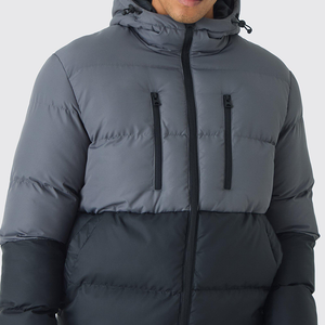 Chaqueta Acolchada para Hombre, Larga, con Capucha, Cortavientos, Impermeable, Transpirable, para Invierno, con Revestimiento 100% Poliéster - Product Image 4