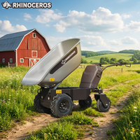 Rhinoceros KS450E Batteriebetriebener Elektrischer Mini-Dumper 450kg Traglast 0,8KW Motor 0,2CBM Kapazität Radlader Geländegängig für den Garten