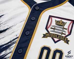 Maillot de baseball pour homme SINEWY SPORTS, impression numérique personnalisée, broderie, 100% polyester, évacuation de l'humidité, taille courte, grandes tailles adultes - Product Image 4