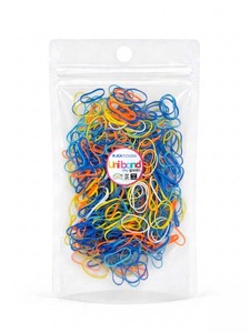Élastiques à cheveux Unibond TPU mini bleus, fabriqués en Corée, style simple, unisexe, usage quotidien, emballage en sachet OPP. - Product Image 1