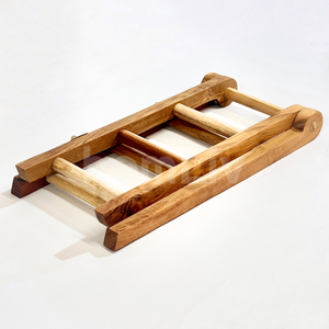 OEM Natural Teak Wood Tiered Serving Stand Eco Friendly Sustainable Halal Customized Ladder Display Rack <b>Cupcake</b> Dessert Tray - Product Image 6