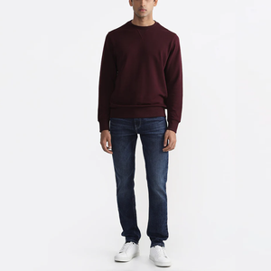 Sudadera de punto transpirable con estampado digital bordado para invierno, cuello redondo, holgada, de algodón, para hombre - Product Image 6