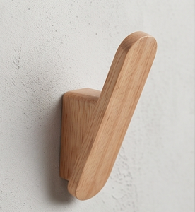 Minimalist Wooden Wall <b>Hook</b> Single Piece Eco-Friendly Design For Clothing Storage Home Decoration Office Use - Product Image 4