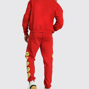 ชุดวอร์มพิมพ์ลายโลโก้ 3 มิติ แบบสองชิ้น ผ้าเทคฟลีซ 100% ผ้าฝ้าย ชุดจ็อกเกอร์ทรงโอเวอร์ไซส์สำหรับผู้ชาย ราคาสมเหตุสมผล - Product Image 3