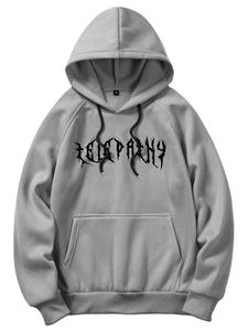 เสื้อกันหนาวสวมหัวมีฮู้ดแบบสวมศีรษะผ้าคอตตอนขนแกะ100% มีซิปคอเสื้อมีฮู้ดไซส์ XS สั่งพิมพ์ลายได้ตามต้องการสำหรับผู้ชาย - Product Image 3