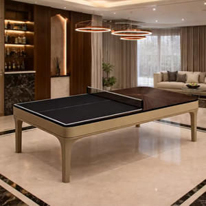 Negroni 3 in 1 Convertible <b>Slate</b> Pool Table with Dining Top Leather Wrapped Billiard Table for Home Hotel Club - Product Image 1