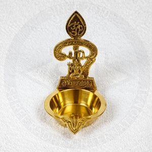 Brass Abhishek Tray with Spout Handcrafted Brass Pooja Jal Dhara Stand <b>Decorative</b> Oil Pouring Tray for Temple & Homes - Product Image 3