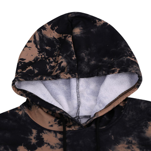 Sudadera con Capucha Corta Personalizada para Mujer, Sudadera Holgada de Forro Polar, Ropa Deportiva Informal, Estilo Urbano, Tie Dye, Impermeable, Ecológica, OEM, ODM - Product Image 2
