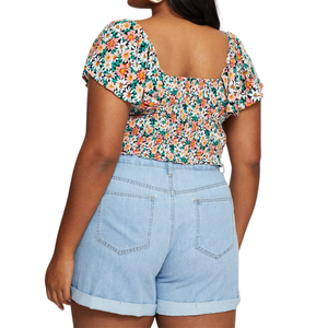 กางเกงยีนส์ขาสั้นผู้หญิงไซส์ใหญ่ ใส่สบาย ขายส่ง ผ้าคุณภาพดี ปรับแต่งได้ มีตัวอย่างฟรี - Product Image 4