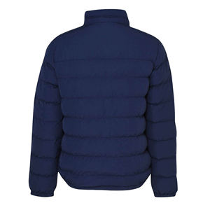 Veste d'hiver matelassée personnalisée avec logo par transfert thermique, manteau en duvet zippé pour homme - Product Image 5