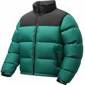 Blouson matelassé unisexe personnalisé par le fabricant, avec logo frontal, coupe-vent vintage, design rembourré à bulles, broderie OEM - Product Image 4