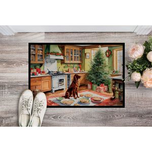 Irish Setter Christmas Cookies <b>Doormat</b> Non-Slip <b>Washable</b> Low Pile 24H X 36W Indoor and Outdoor Entryway Mat - Product Image 2