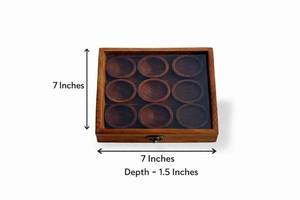 Handmade Wooden Spice <b>Box</b> – 12 Compartment Masala Dabba, Rustic Kitchen Organizer - Product Image 5