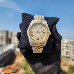 Reloj de Diamantes Moissanite VVS1 de Acero Inoxidable para Hombre, Reloj Automático de Lujo con Esfera Romana, Regalo - Product Image 4