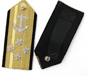 QUICK WAY INDUSTRIES แผ่นปักไหล่พิธีการ ระดับเรือเอกสองดาว - Product Image 3