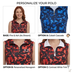 Customizable Women's Sleeveless Quarter Zip Tank <b>Top</b> Geometric Print Moisture Wicking breathable Sporty <b>Vest</b> courtwear - Product Image 1