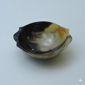 Bol de service artistique en corne naturelle pour salade de fruits, plat de service, vaisselle finition antique, bol centre de table, artisanat vintage en corne - Product Image 1