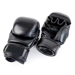Guantes de MMA de Cuero de Alta Calidad con Logotipo Personalizado, Equipo de Entrenamiento y Sparring con Absorción de Impactos, Cierre de Gancho y Bucle para Muñeca - Product Image 1