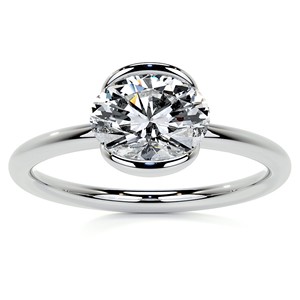 1.25 Carat East To West Oval Cut Solitaire <b>Ring</b> Colorless Moissanite Engagement <b>Ring</b> 14K White Gold Wedding <b>Statement</b> <b>Ring</b> - Product Image 1