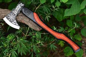 Hache Viking RAGNAR artisanale de qualité industrielle Imperial Enterprises, hache-tomahawk personnalisée en acier à haute teneur en carbone avec manche en bois de rose - Product Image 2
