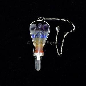 Péndulos de Ágata Semipreciosa con Grabado de Chakras, Ecológicos, Estilo Feng Shui y Amor, en Venta - Product Image 6