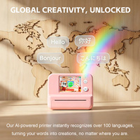 Imprimante thermique portable mini avec écran et commande vocale IA pour pochoirs de tatouage et impression instantanée de photos
