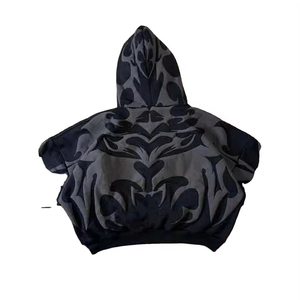 Sudadera con Capucha Oversize Estampada Personalizada OEM ODM Premium, Estilo Urbano Corto y Holgado, Unisex, 100% Algodón, Venta al por Mayor - Product Image 3