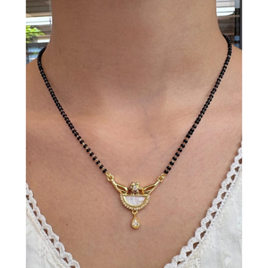 สร้อยคอโซ่ลูกปัดสำหรับผู้หญิง Mangalutra ชุบทองดีไซน์ล่าสุด - Product Image 3