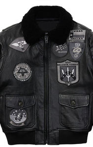 Blouson en cuir de vachette noir sur mesure tendance 2026 pour homme, avec empiècements frontaux, 100 % haute qualité, imperméable et coupe-vent - Product Image 3