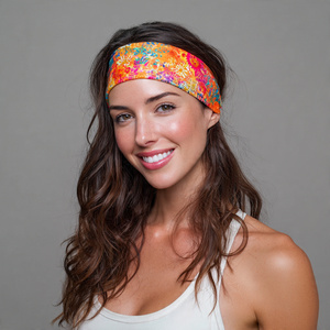 Streetwear Running Printed Ponytail <b>Headbands</b> 100% Polyester Sublimation Pony Tail Head Wear Jogging Wear Pony Head Bands - Product Image 5