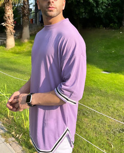 Camiseta personalizada para hombre con lavado ácido, 100% algodón, camisetas gráficas de talla grande de gran tamaño, Camiseta de algodón transpirable Vintage con logotipo estampado - Product Image 2