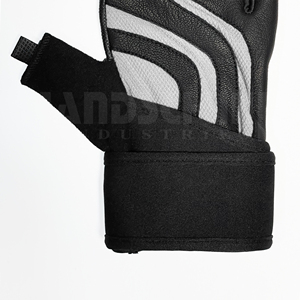 HANDSCHUHE INDUSTRIES New Design PU Fingerless Weight Lifting <b>Gloves</b> Adjustable Wrist Strap Buckle Closure Sports Unisex Gym - Product Image 6
