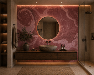 Terra Red Natural Slate Veneer Flexible <b>Stone</b> Sheet Warm Red Wall Skin for Interior Exterior Projects - Product Image 1