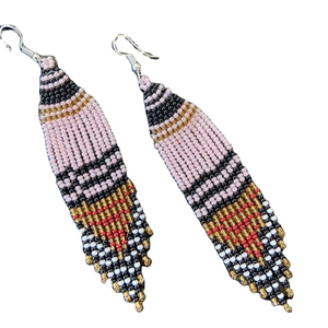 Pendientes Colgantes con Cuentas, Joyería Boho con Cuentas de Colores Degradados para Mujer, Moda y Uso Diario, por MD HANDICRAFTS - Product Image 1